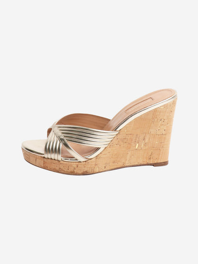 Gold Sundance wedge sandals - size EU 40.5 Heels Aquazzura 