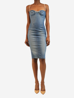 Blue Y2K-inspired denim mini dress - size UK 8 Dresses Dolce & Gabbana 