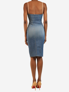 Blue Y2K-inspired denim mini dress - size UK 8 Dresses Dolce & Gabbana 