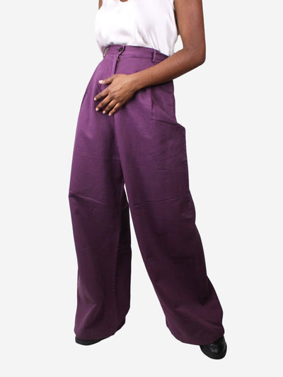Purple wide leg trousers - size 3 Trousers Forte Forte