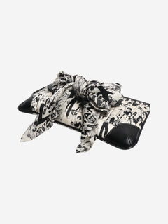 Black and white 2003 Mademoiselle choco bar quilted scarf bag Shoulder bags Chanel 