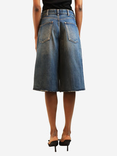 Blue Triomphe denim shorts - size UK 8 Denim Celine 