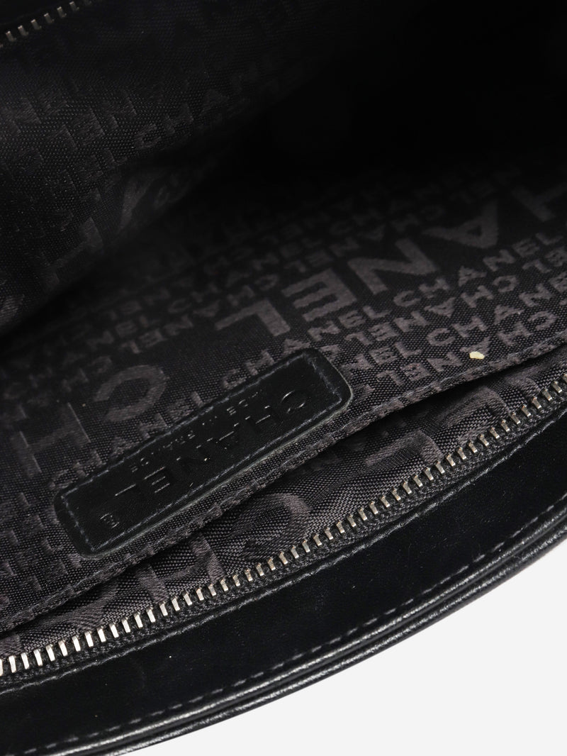 Black and white 2003 Mademoiselle choco bar quilted scarf bag Shoulder bags Chanel 