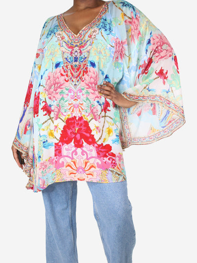 Multicoloured floral embellished kaftan - size S/M Beachwear Camilla 