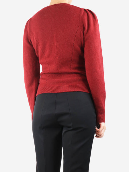 Wine cashmere sweater - size S alternate image