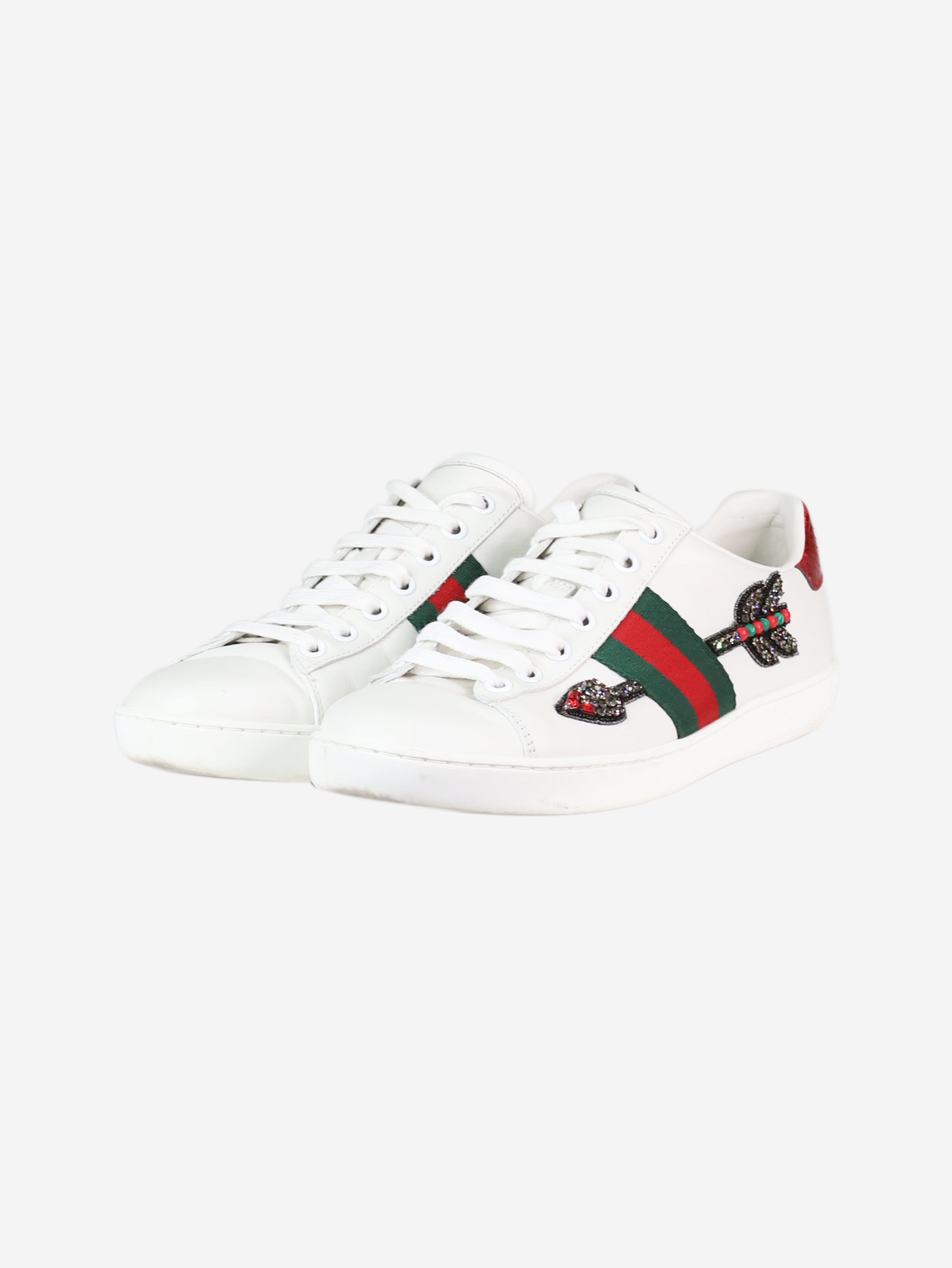 White arrow-detail ace trainers - size EU 36.5 Trainers Gucci 