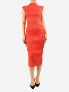 Red plisse midi dress - size S Dresses Veronica Beard 