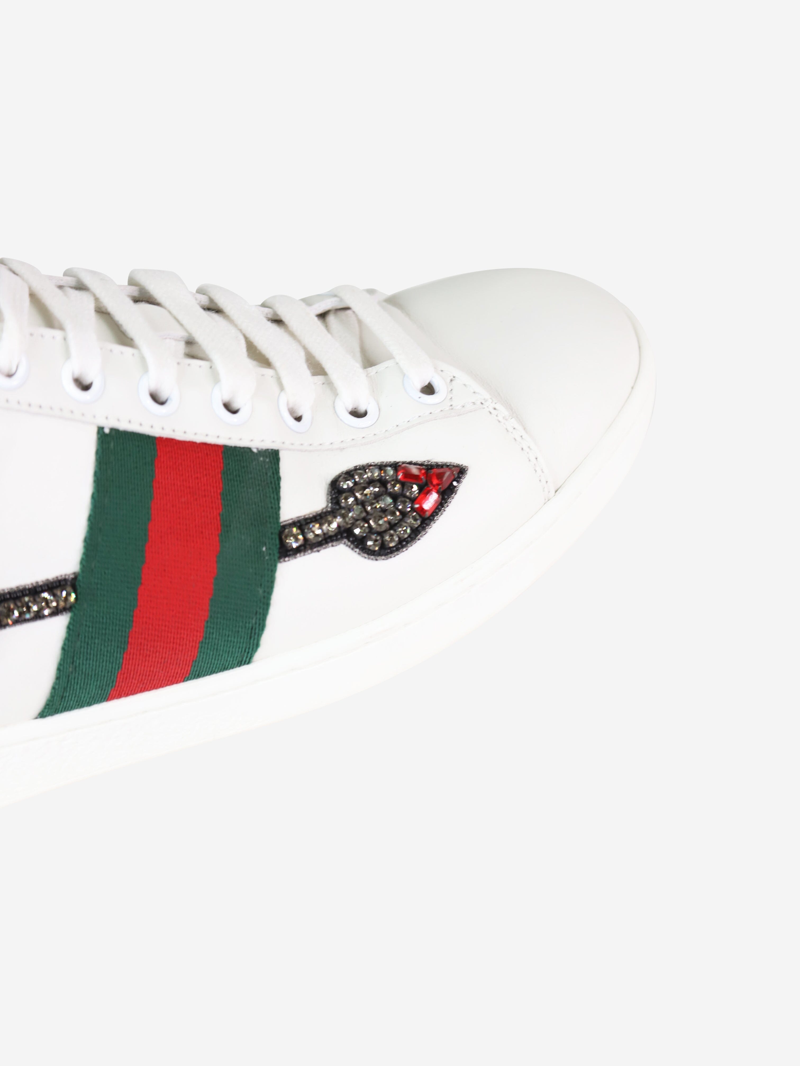 White arrow-detail ace trainers - size EU 36.5 Trainers Gucci 