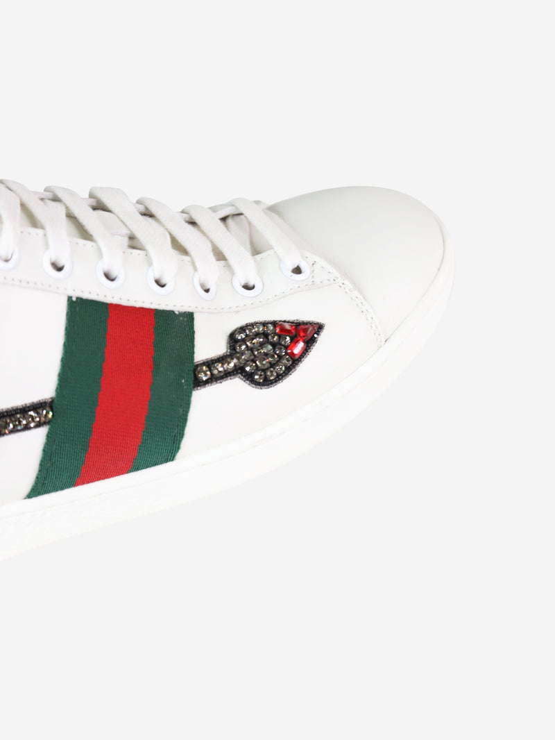 White arrow-detail ace trainers - size EU 36.5 Trainers Gucci 
