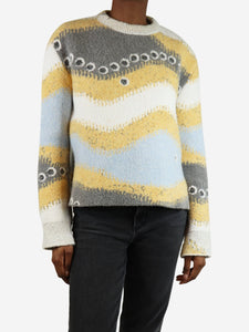 Loewe Multicolour intarsia knit jumper - size XS