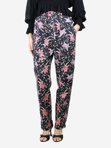 Isabel Marant Black elasticated floral trousers - size S