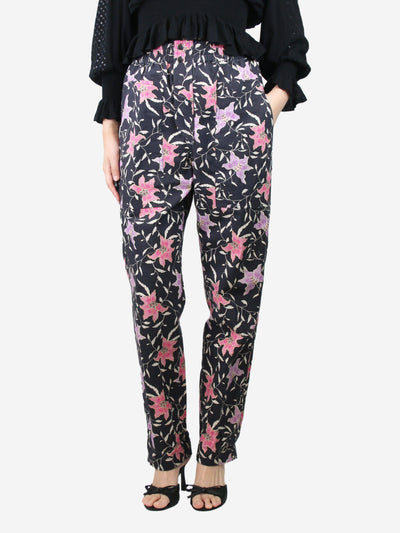 Black elasticated floral trousers - size S Trousers Isabel Marant 