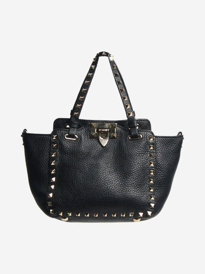 Valentino pre owned black mini Rockstud leather tote bag Sign of the Times