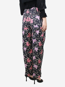 Isabel Marant Black elasticated floral trousers - size S