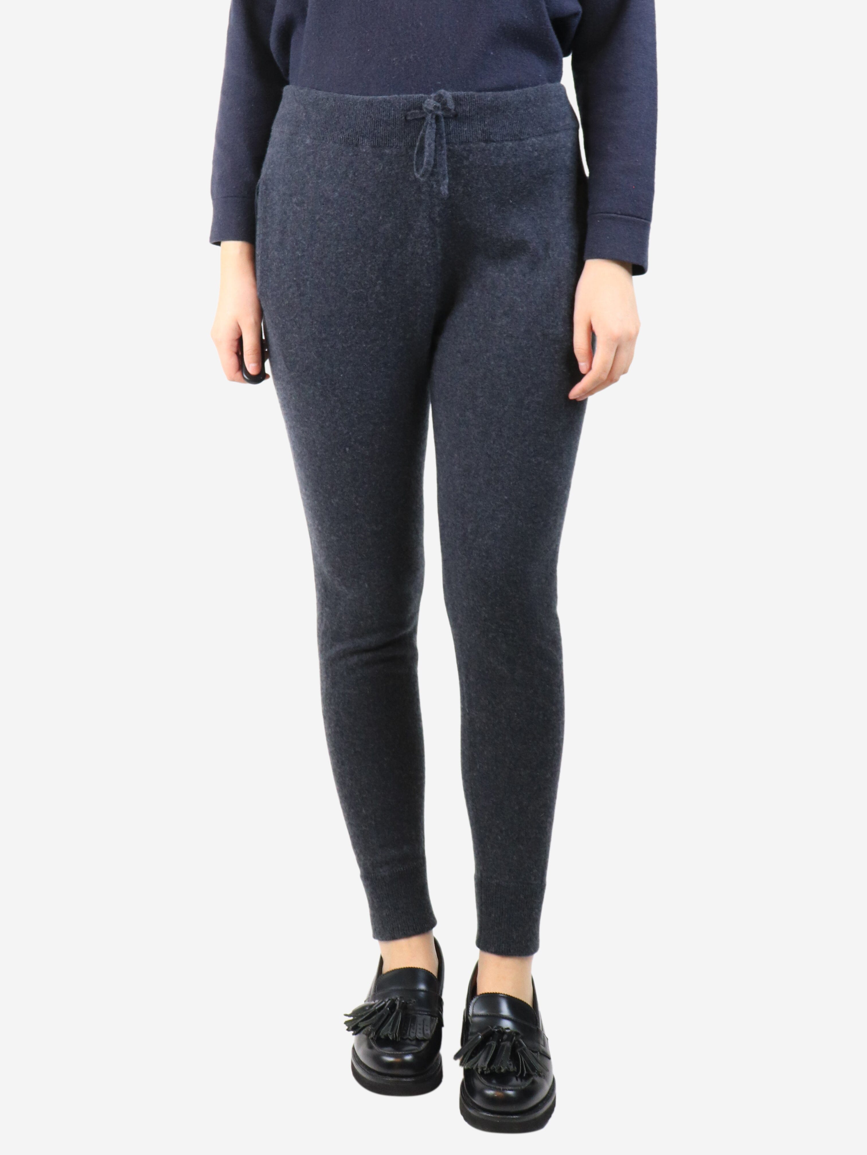 Dark grey knit joggers - size UK 10 Trousers Khaite 