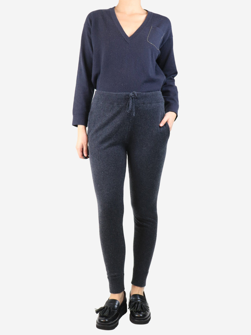 Dark grey knit joggers - size UK 10 Trousers Khaite 