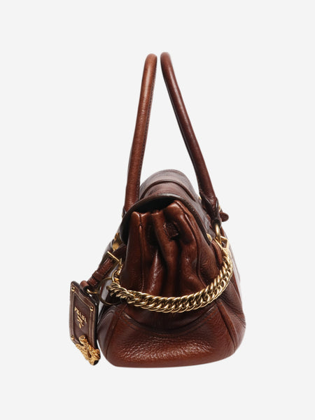 Brown vintage Cervo top handle bag alternate image