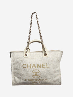 Cream deauville tote bag Top Handle Bags Chanel 