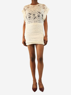 White crochet knit mini dress - size S Dresses Isabel Marant 