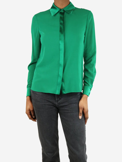 Green silk blouse - size XS Tops Alice + Olivia 
