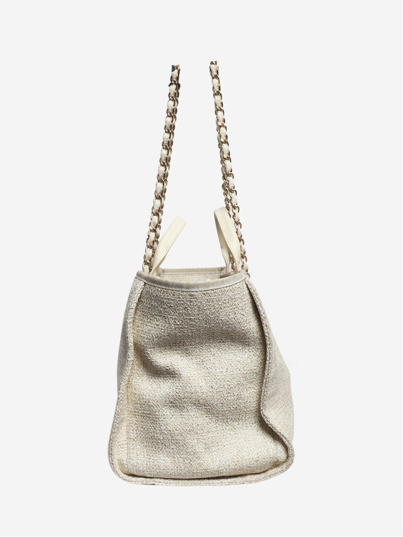 Cream deauville tote bag Top Handle Bags Chanel 