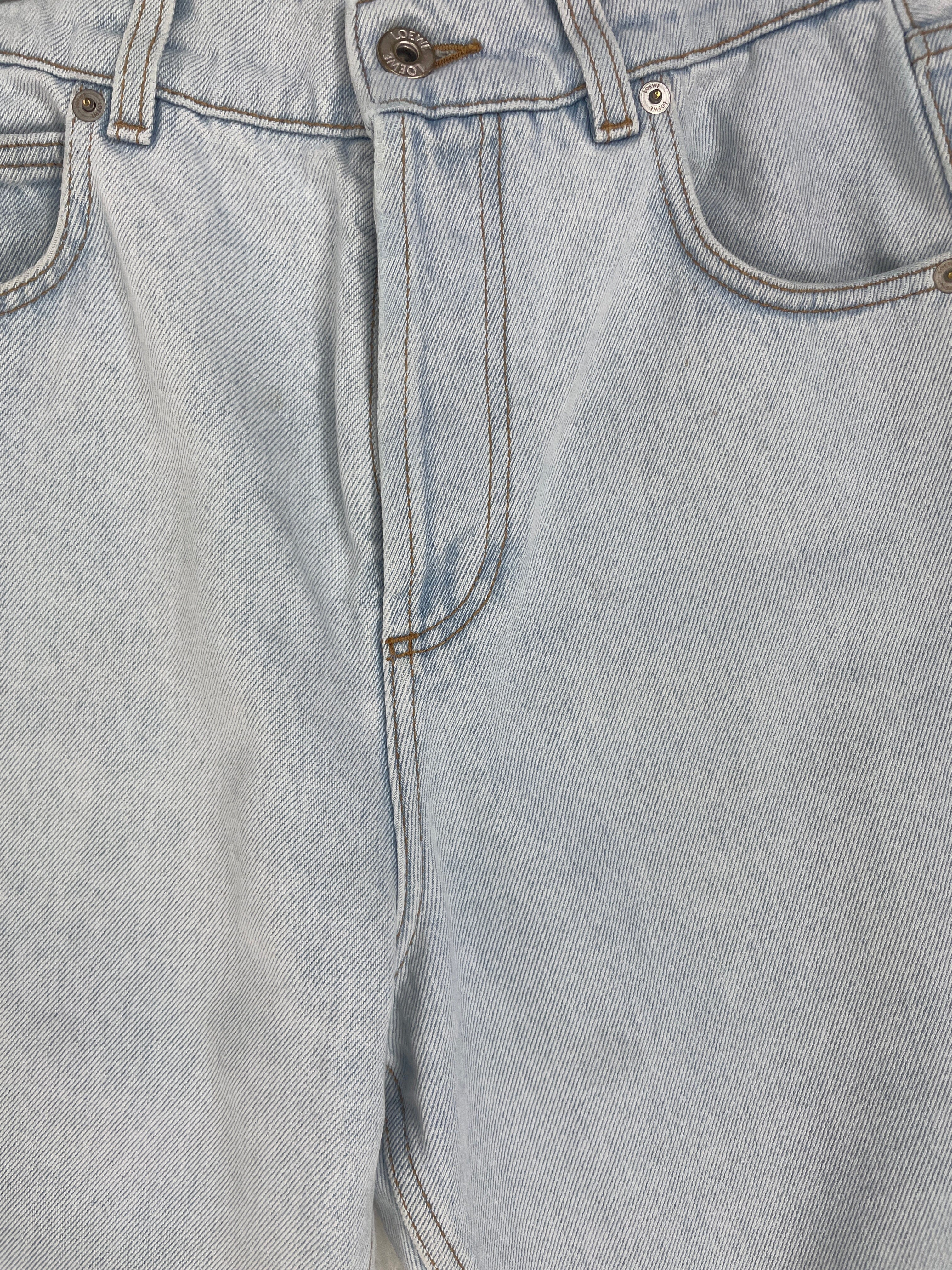 Blue distressed jeans - size UK 8 Trousers Loewe 