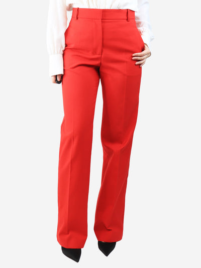 Red straight-leg trousers - size UK 10 Trousers Victoria Beckham 