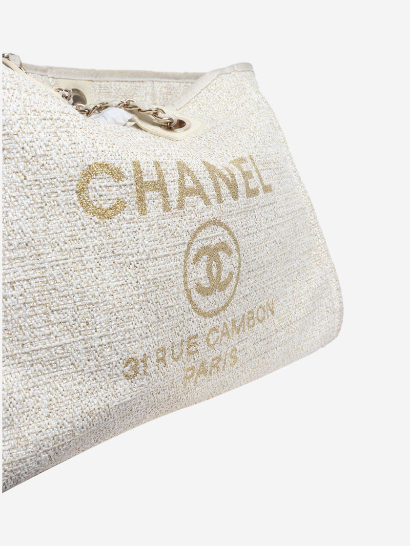 Cream deauville tote bag Top Handle Bags Chanel 