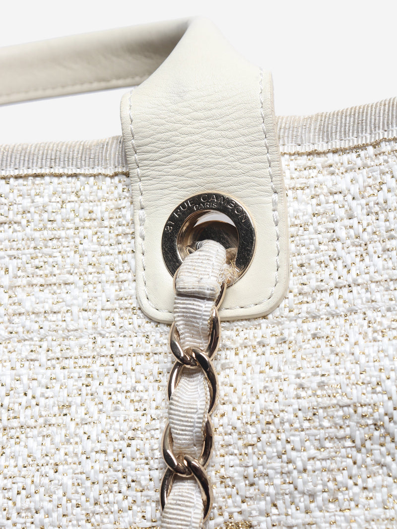 Cream deauville tote bag Top Handle Bags Chanel 