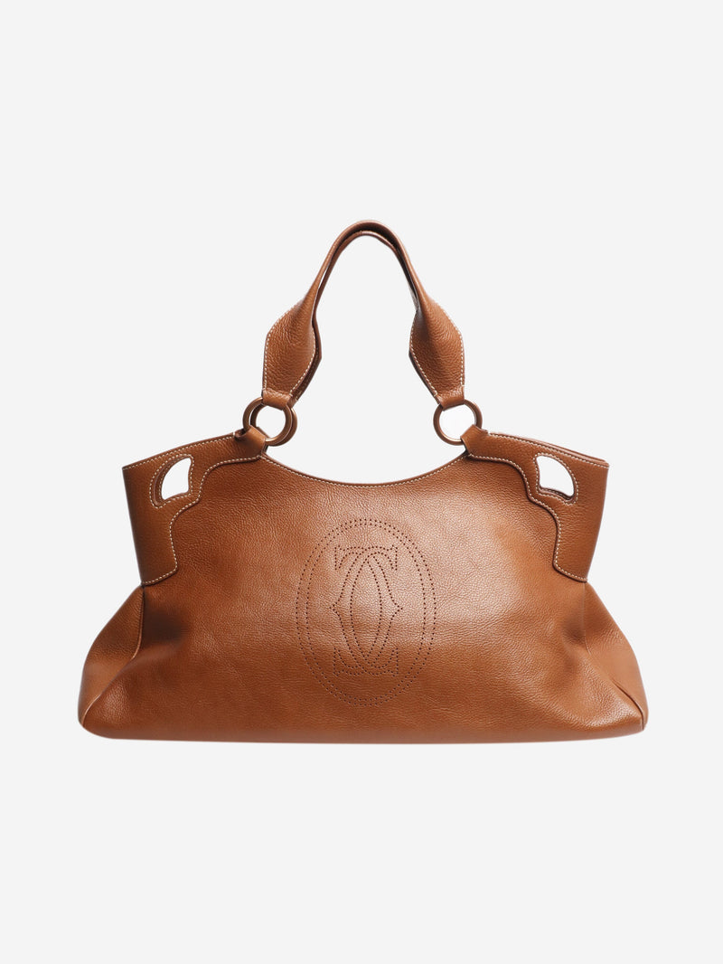 Brown vintage leather tote bag Tote Bags Cartier 