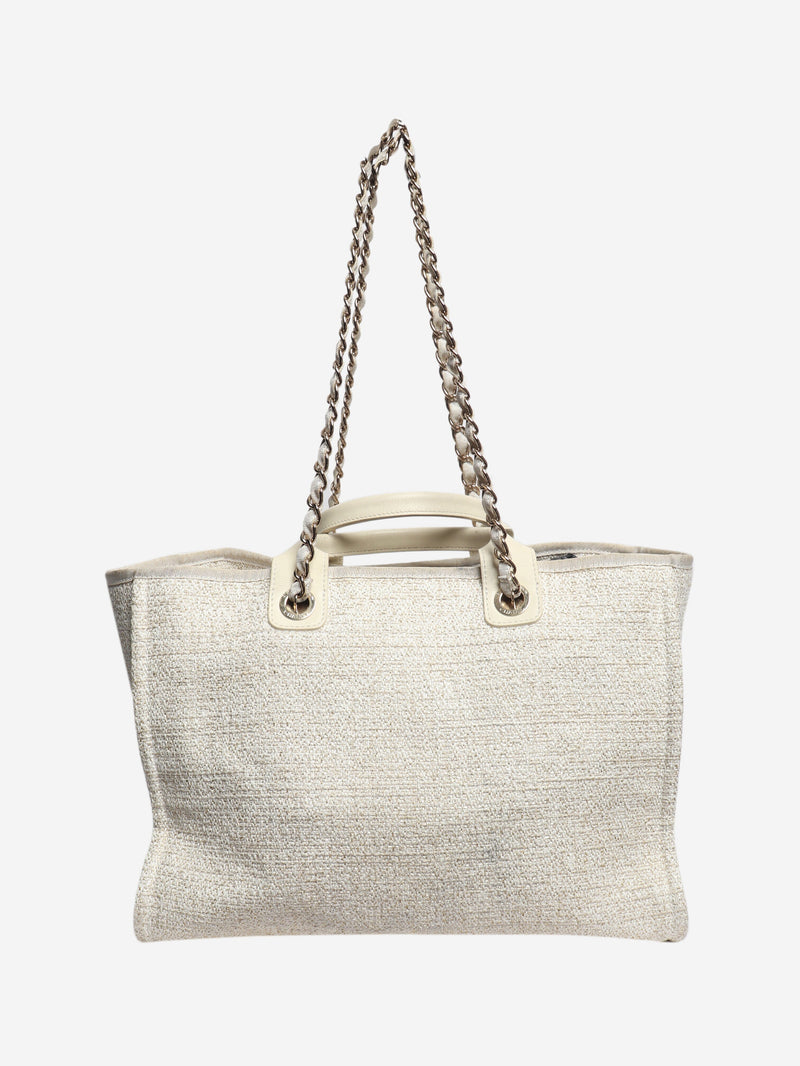 Cream deauville tote bag Top Handle Bags Chanel 