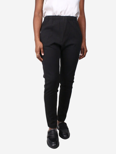 Black elasticated trousers - size UK 10 Trousers Jac + Jack