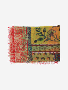 Etro Multicolour patchwork printed scarf