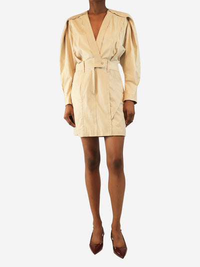 Cream leather mini dress - size UK 8 Dresses IRO 