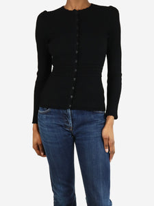 Dolce & Gabbana Black ribbed knit cardigan - size UK 6