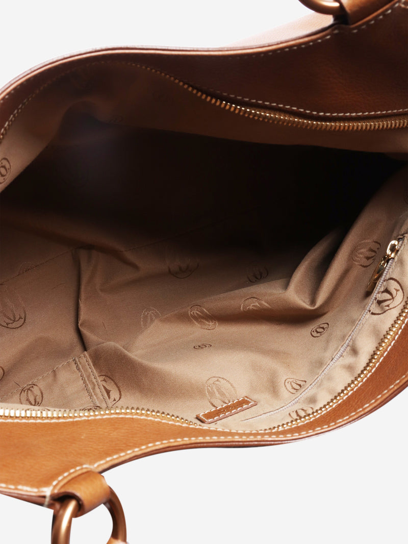 Brown vintage leather tote bag Tote Bags Cartier 