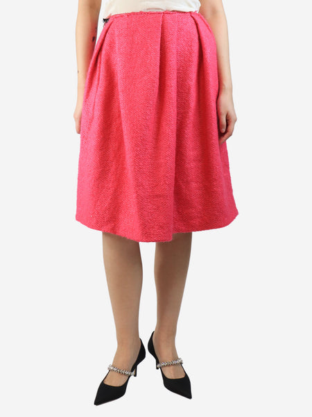 Pink wool-blend midi skirt - size UK 8 product image