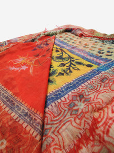 Etro Multicolour patchwork printed scarf