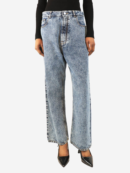 Blue acid wash jeans - size UK 6 product image