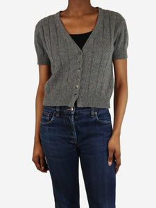 Khaite Grey short-sleeved cardigan - size XS