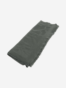Saint Laurent Dark green wool scarf