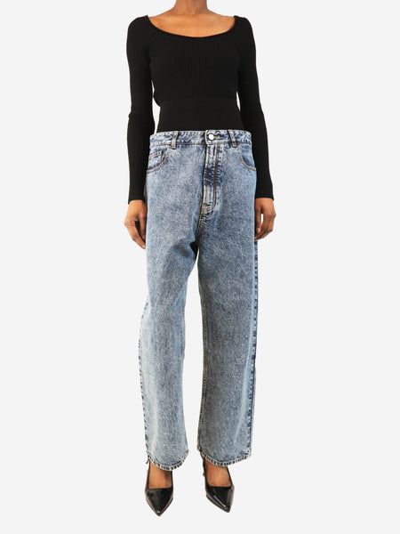 Blue acid wash jeans - size UK 6 alternate image