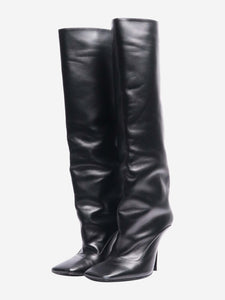 The Attico Black Sienna knee-high boots - size EU 36