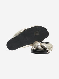 Chloe Gold twist slides - size UK 6