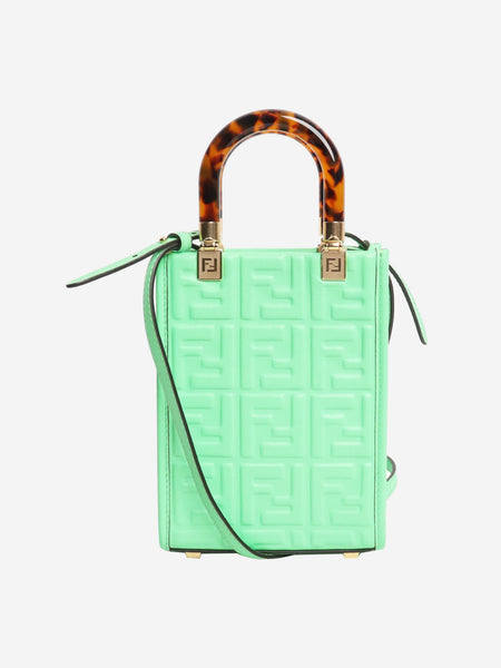 Green FF embossed mini tote product image
