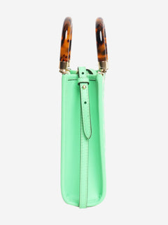Green FF embossed mini tote Shoulder bags Fendi 