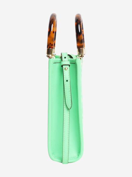 Green FF embossed mini tote alternate image