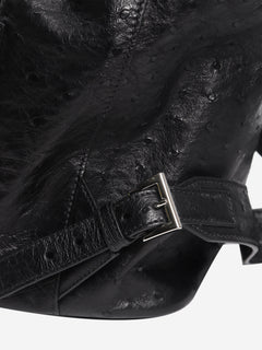 Black ostrich leather backpack Backpacks Prada 