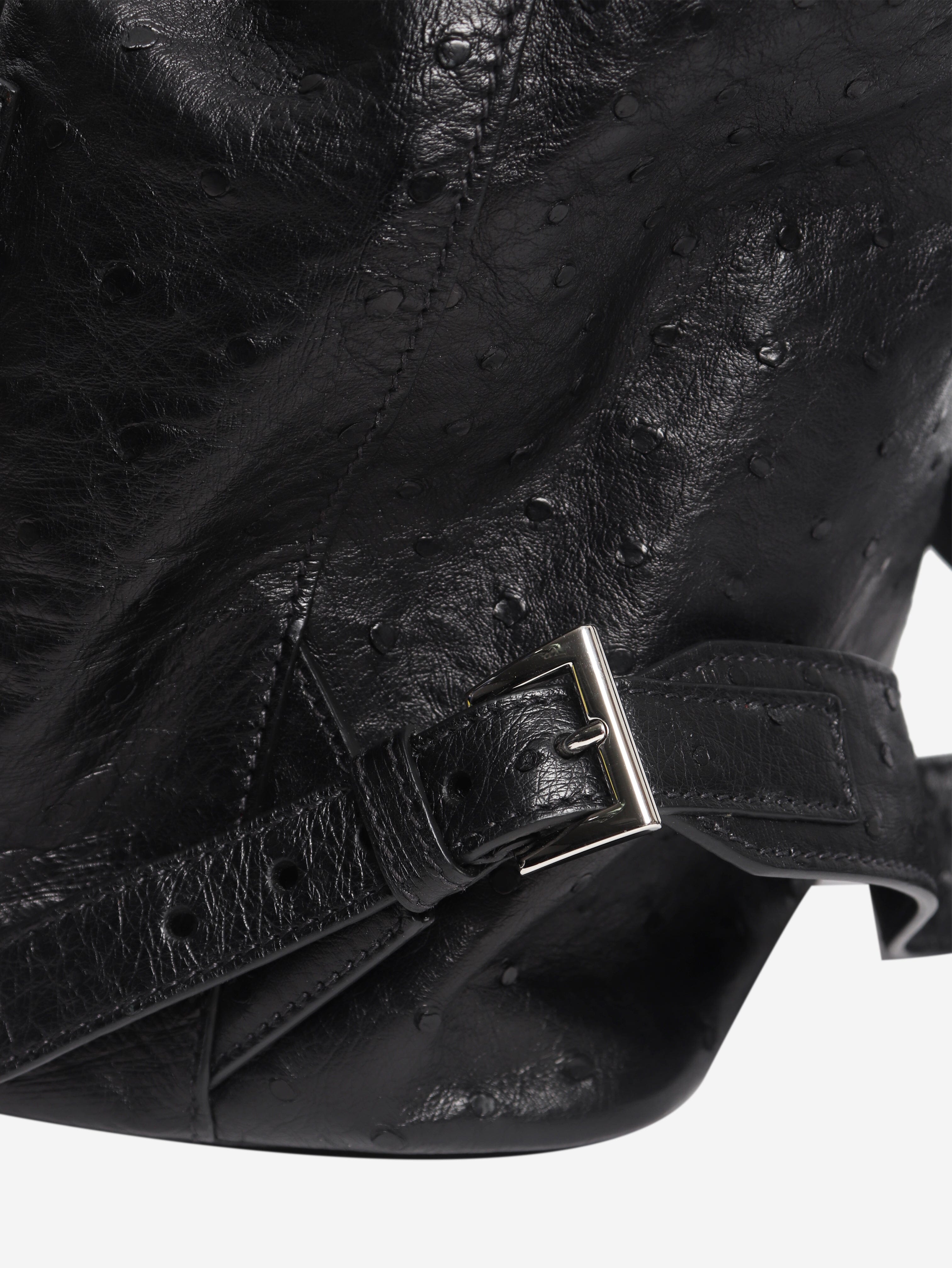 Black ostrich leather backpack Backpacks Prada 