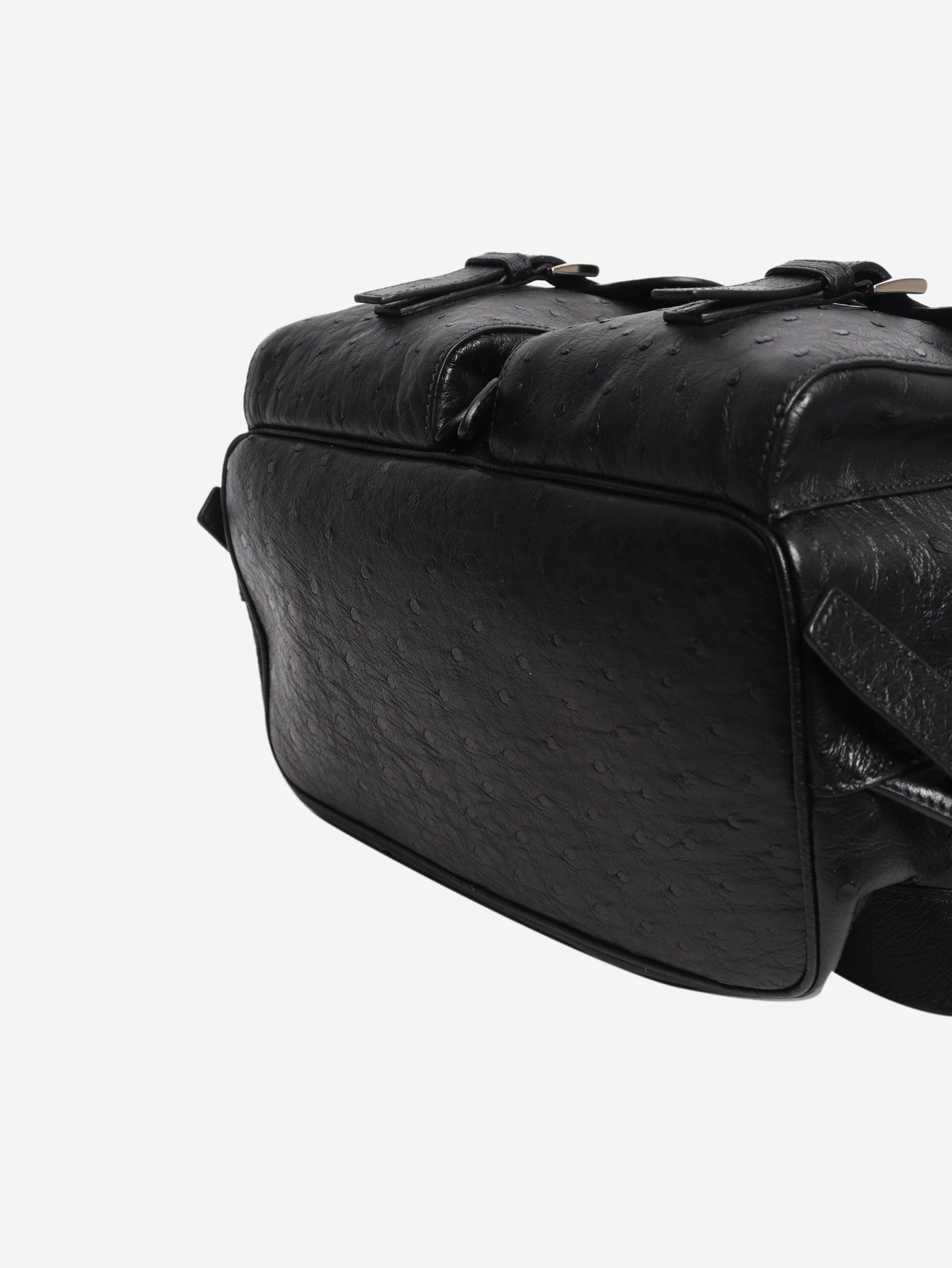 Black ostrich leather backpack Backpacks Prada 